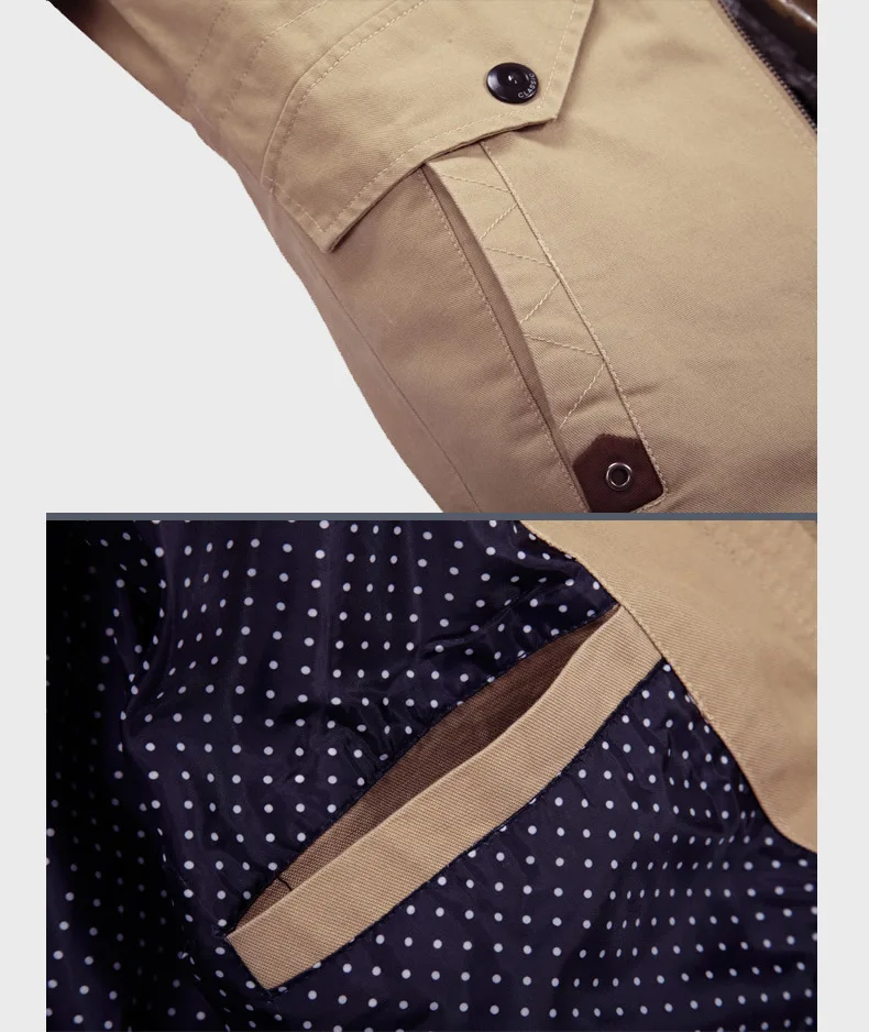 Хаки Мужская куртка Slim Fit высокое качество пальто осенняя одежда мужские куртки