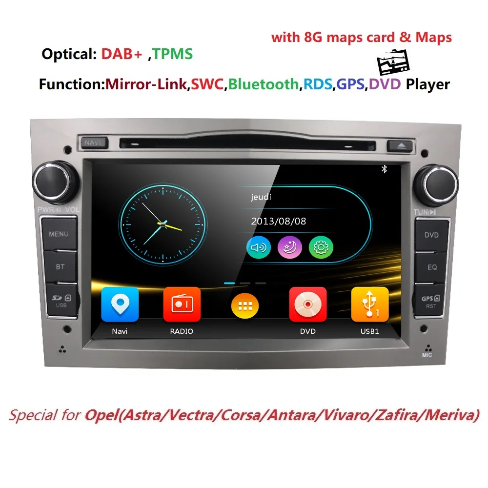 7"HD Touch Screen Car DVD Player GPS Navigation System For Opel Zafira