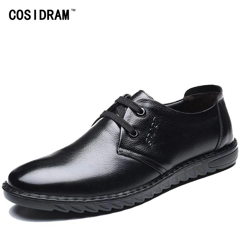 COSIDRAM Genuine Leather Men Shoes Fashion Soft Bottom Casual New 2018 Spring Autumn Footwear For Male BRM-910 | Обувь