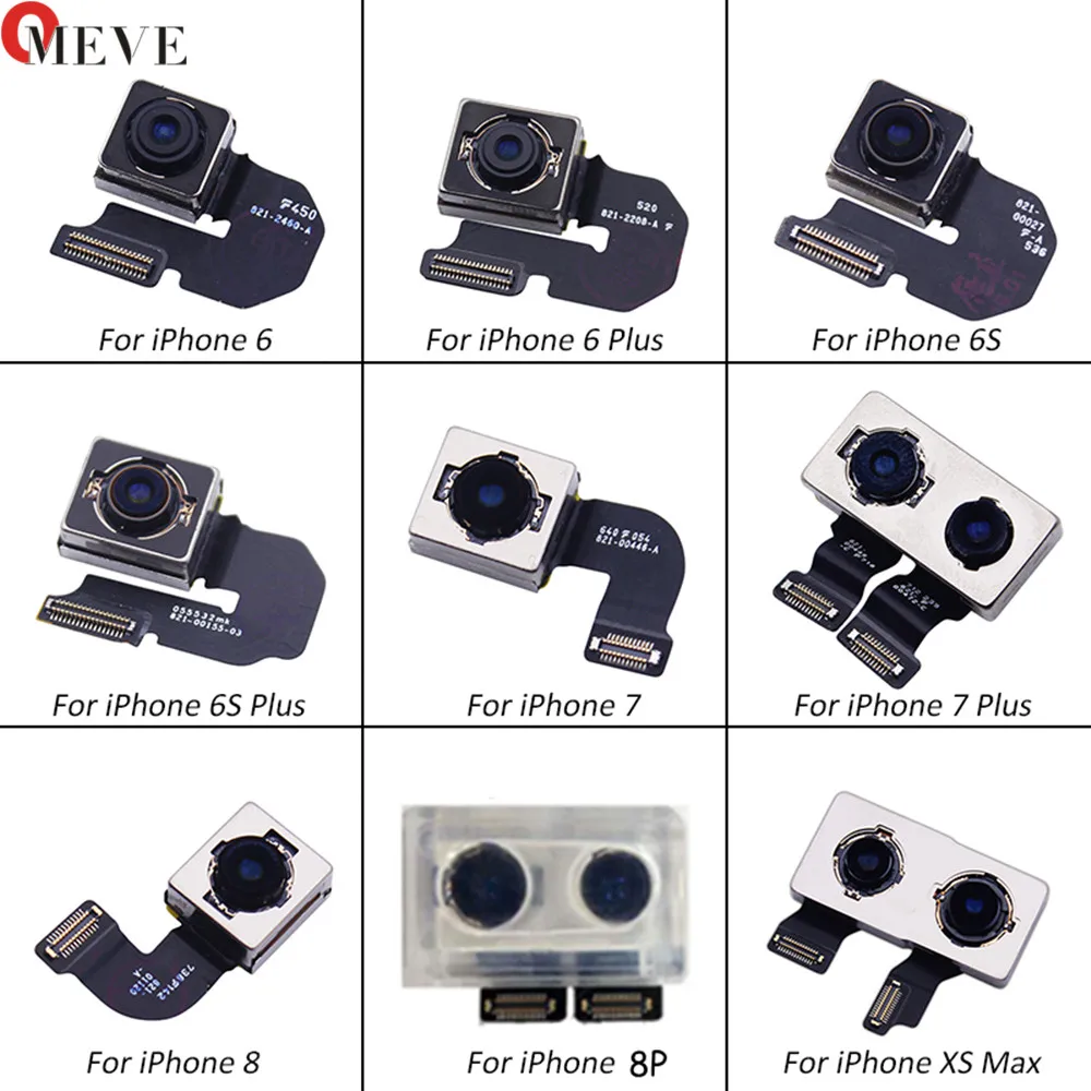 

NEW back camera for iphone 5 5s 5c SE 6 6 Plus 6s 6s plus 7 7plus 8 8plus X XR XS MAX Rear camera with flex cable 100% tested