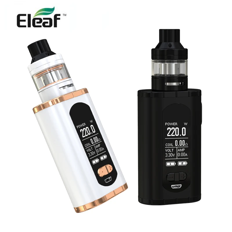Original Eleaf Invoke Kit 220W E Cigarette Invoke Box MOD and 2ml 4ml ELLO T Atomizer with HW3 HW4 Coil No Battery 02