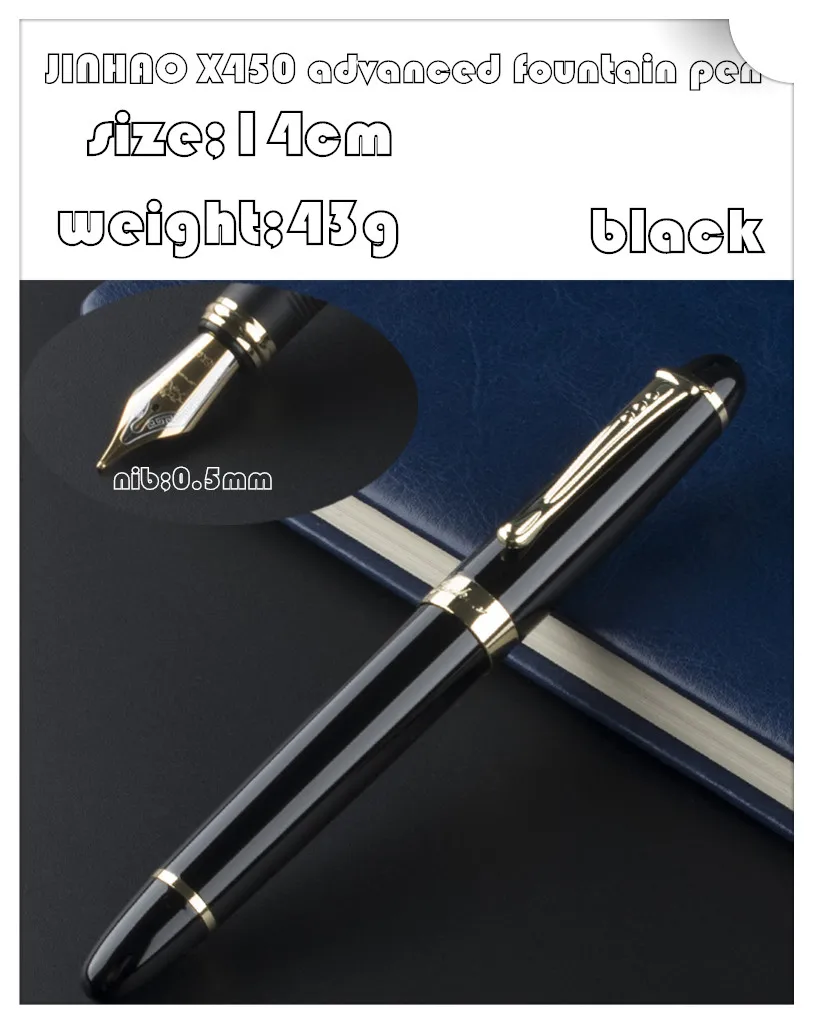 Роскошная чернильная ручка Jinhao X450 Deep Blue Fine Twist Carven B Nib|fountain pen|nib fountain penjinhao x450 |