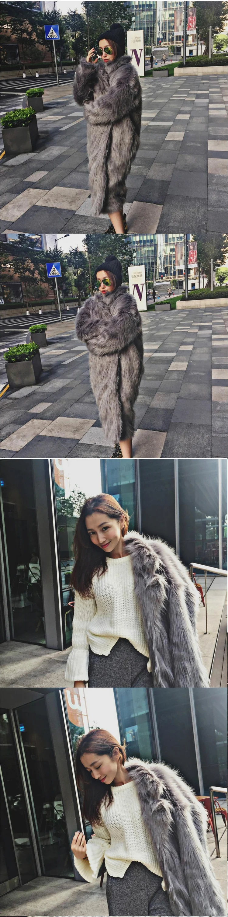 Clobee Winter Women's Faux Fur Coat Artificial Fur Overcoat Furry Jacket Femme Plus Size Warm Fake Fur Outwear Q922