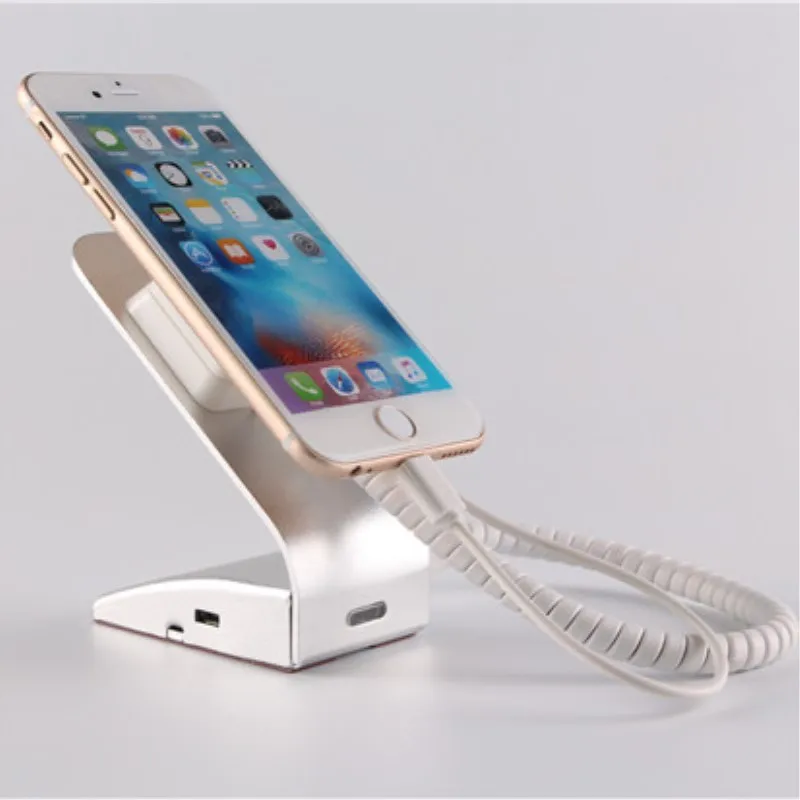 

(12 set/pack ) universal Mobile Phone Stand Secure Charging alarmed mobile display stand holder wholesale