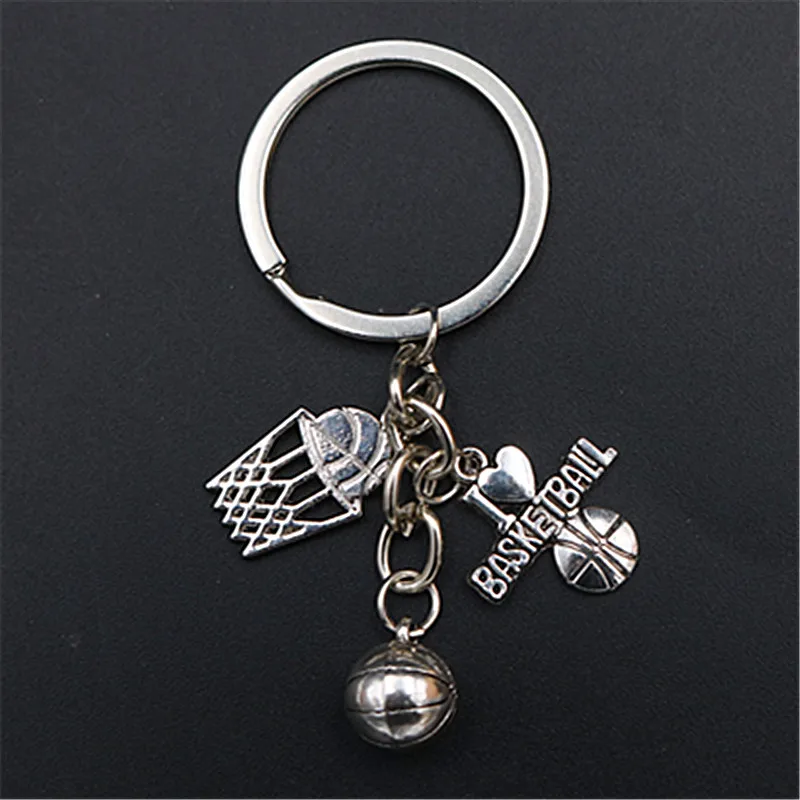 

WKOUD 1pc Metal I Love Basketball Charm Basketry & Basketball Keychain DIY Creative Sports Handmade Jewelry Key chain