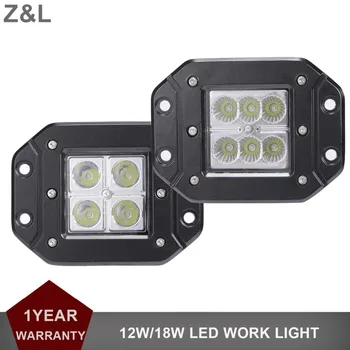 

FLUSH MOUNT LED WORK LIGHT 12V 24V OFFROAD CAR SUV ATV BOAT 4WD 4X4 TRACTOR FRONT REAR LAMP WAGON PICKUP DRIVING FOG HEADLIGHT