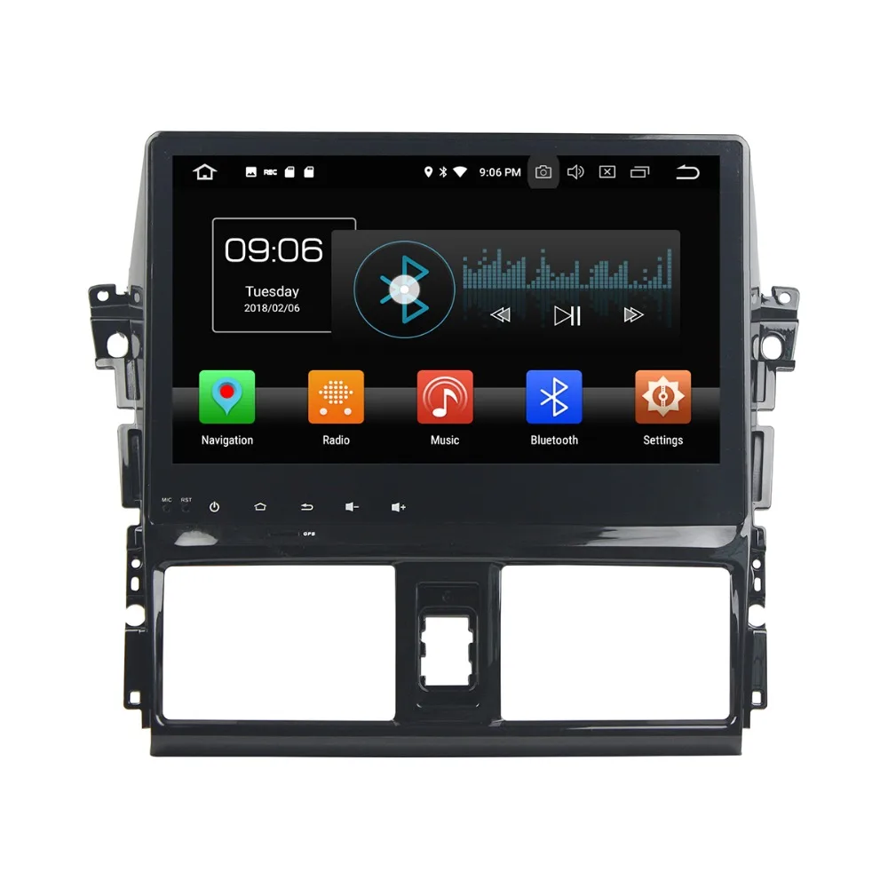 Top Android 8.0 No Car DVD player GPS Glonass Navigation For Toyota YARIS 2013-2015 Car multimedia stereo player 32GB CAR MAPS 5