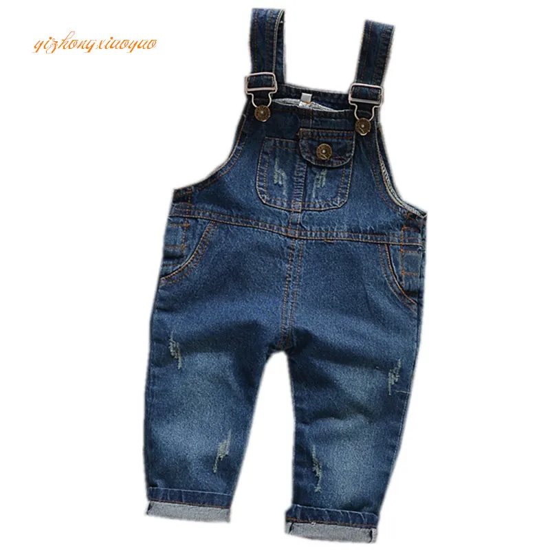 FREE SHIPPING 2016 spring BABY Boys Jeans suspenders trousers jeans 1 2