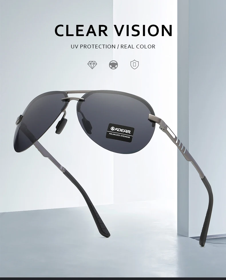 KDEAM, мужские солнцезащитные очки, фирменный дизайн, пилот, поляризационные, мужские солнцезащитные очки, очки gafas oculos de sol masculino KD541