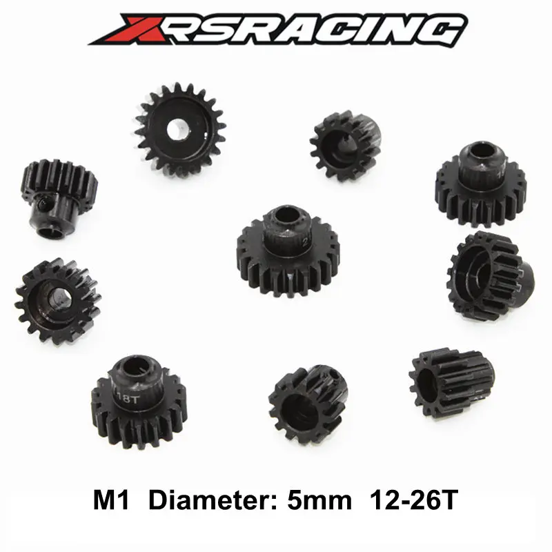 

RC hobby accessories 45# steel pinion gear XRSRACING M1 12-26T for 5mm diameter motor shaft