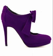 Модная стильная обувь; женская обувь для ночного клуба с бархатным бантом на высоком каблуке; обувь на молнии; большие размеры; w883 - Цвет: 9