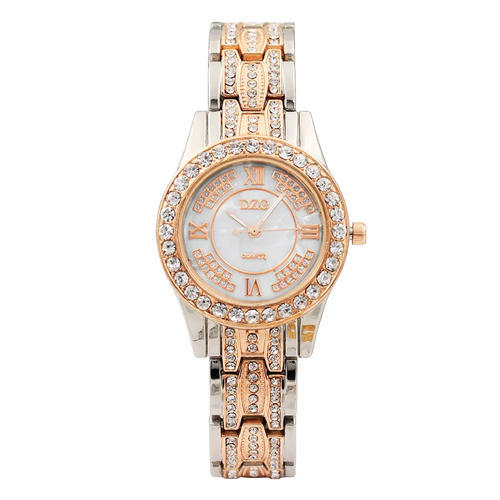 

Hot Luxury Rhinestone Women Watches Brand Quartz Wristatches Stainless Steel Roman Numerals Bracelet Watch Clock Montre Femme #F