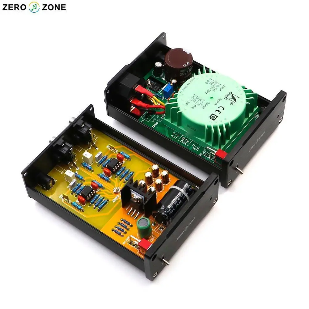 HC-01A HIFI Stereo MM RIAA Phono Amplifier / phono Amp + Linear Power Supply 24V output and display color - BLUE | Электроника