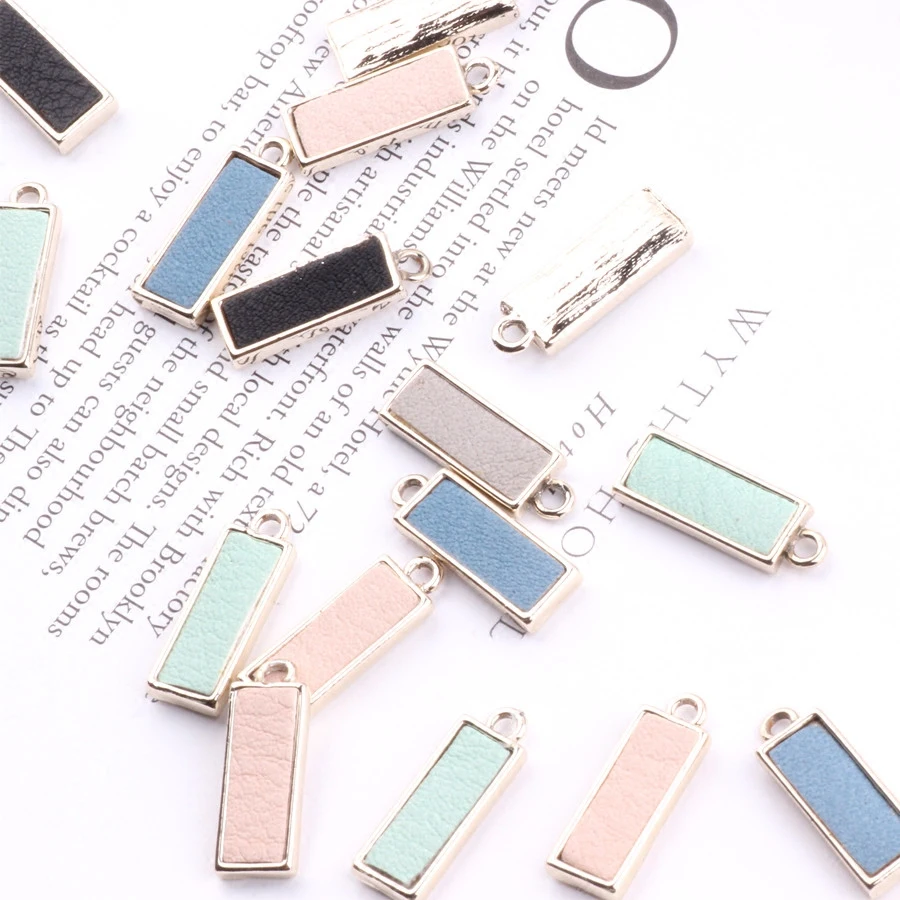 

South Korea DIY jewelry accessories simple leather strip pendant Medallion Pendant with handmade ornaments materials