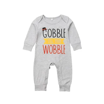 

Baby Boy Girl Romper Kids Long Sleeve Cotton Romper 2018 Autumn Winter Warm Gray Printed Jumpsuit Boy Girl Clothes Outfits 0-2Y