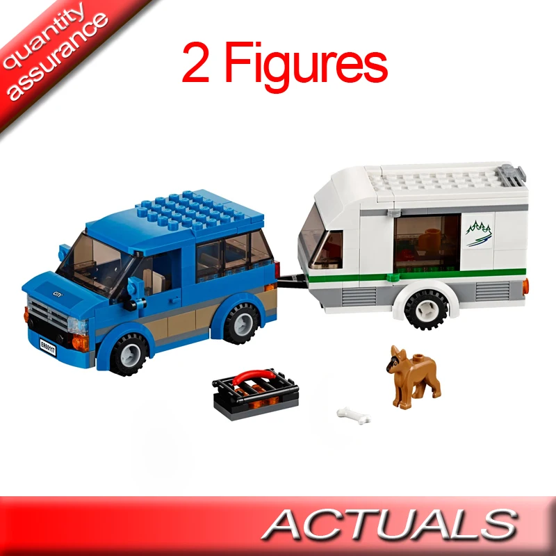 

02048 270pcs City City Great Vehicles Building Blocks VAN & CARAVAN Model Bricks Assembled Toys Compatible with Lego 60117