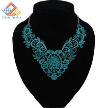 European and American fashion necklace alloy hollow necklace painting factory direct, free shipping factory direct sale free shipping jewellery cutting and polishing tool pcd convex tip posalux diamond tools