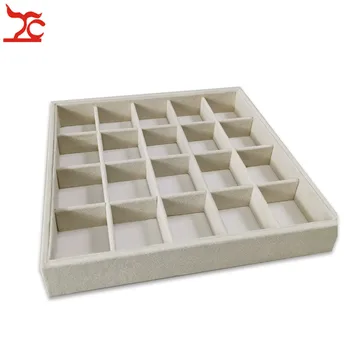 

Muti-function Drawer Tray Jewelry Cosmetics Storage Tray Velvet 20 Grids Holder Bead Storage Containers 23*23*3.5cm