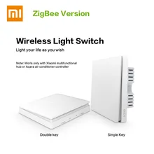 Xiaomi Aqara Smart Light Switch ZigBee Remote Control Switch Wifi Wireless APP Control Key Aqara Wall Switch Xiaomi Smart Home(China)