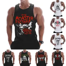 Мужская майка-Стрингер для бодибилдинга, Спортивная майка для тренировок, одежда