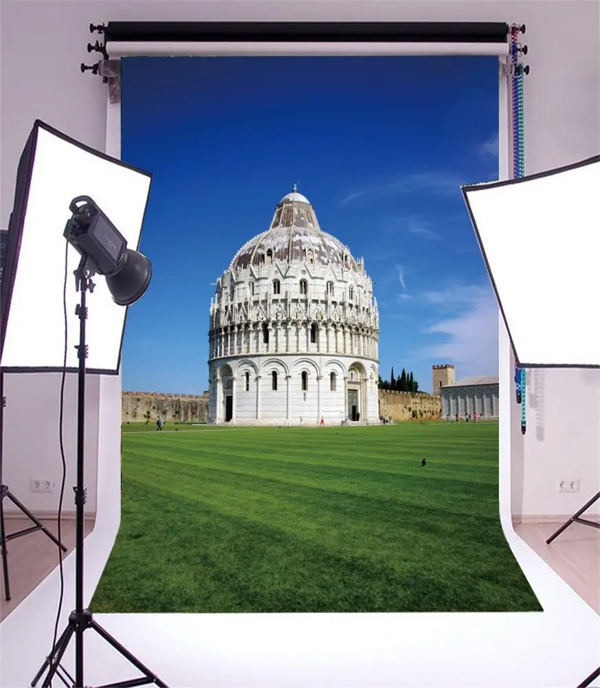 

Photography Backdrop Baptisterium in Pisa Landmark Sightseeing Tourist Attraction Aaptismal Font Church Photo Background