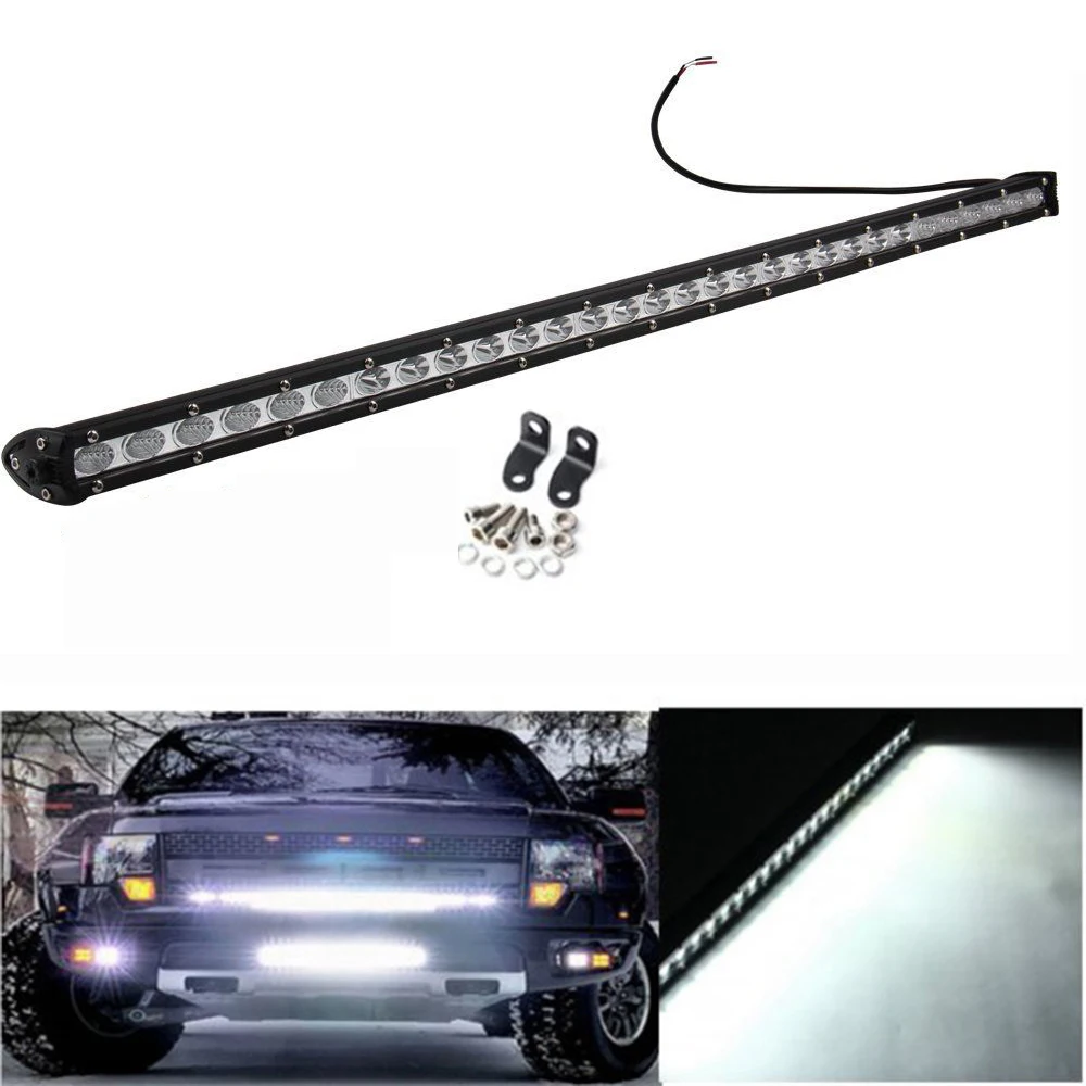 32inch Straight Led Light Bar 90W Single Row External Slim Waterproof driving Lights Lamp for