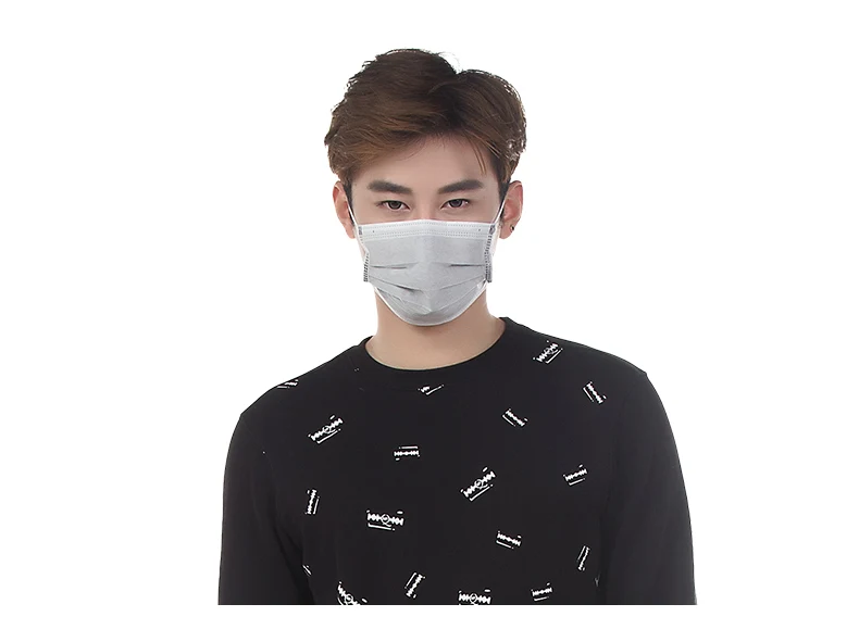 ABESO 50 шт./лот рот маски одноразовые хирургические активированный уголь анти-туман пыли маска профессиональная медицинская маска для лица