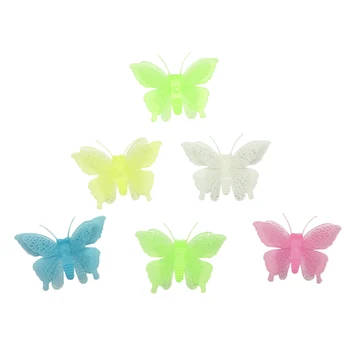 

New 6Pcs/set Luminous Toy Butterfly Glow In The Dark Toy Baby Nursery Children Gifts
