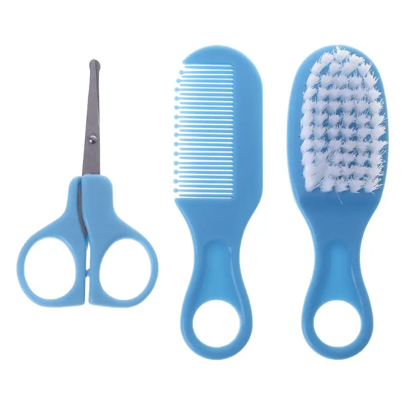 

Baby Grooming Brush Comb Scissors Nail Cutter Newborn Nursing Care Kids Children Supplies Portable Soft Bristle Accessories 1set