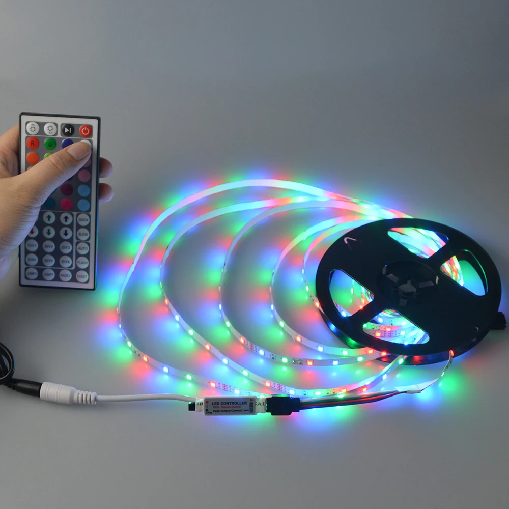 5 м 2835 SMD RGB Светодиодная лента не водонепроницаемая 60 светодиодов/м 12 В