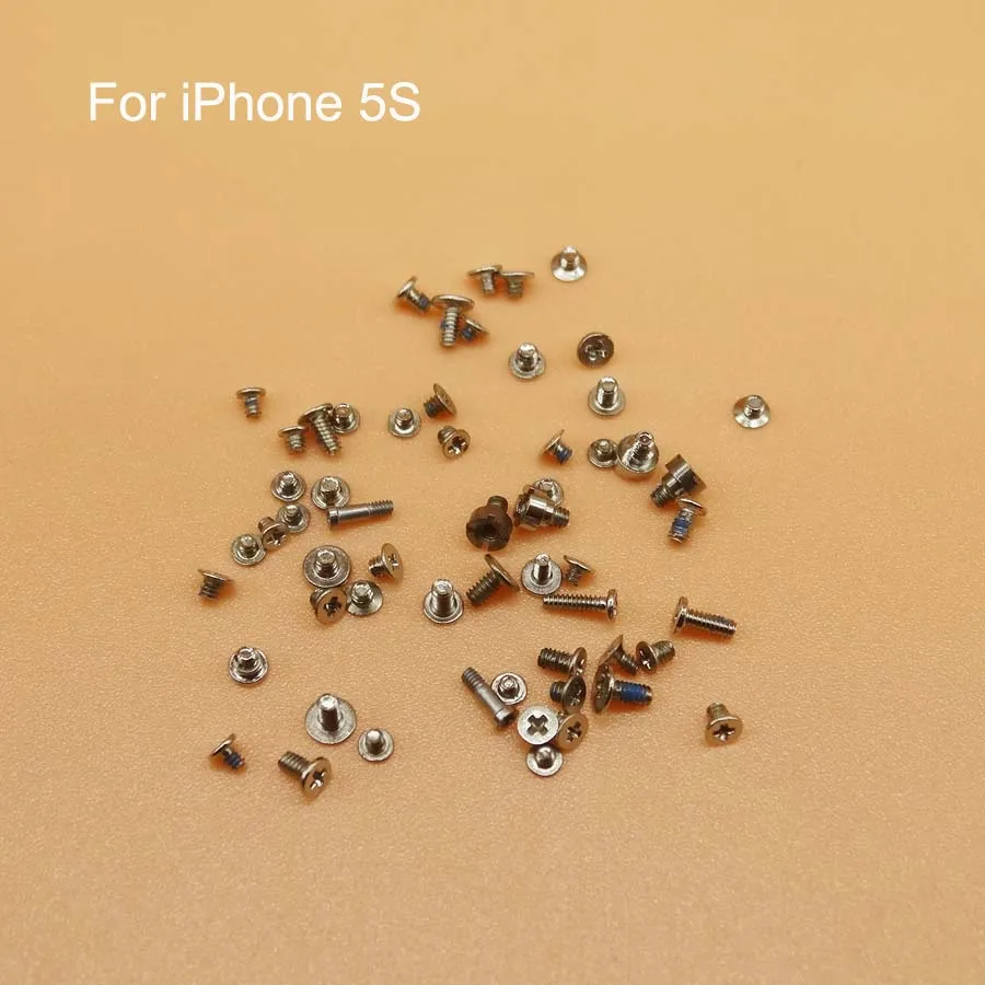 Полный комплект винтов для iPhone 4 4S 5C 5S 6G 6s 6 7P 7plus 8 plus X полный запасных болтов