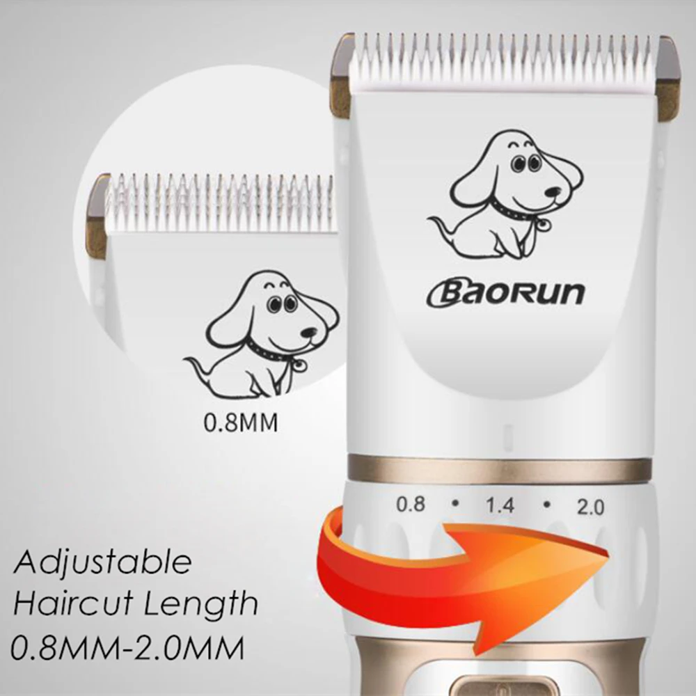 BaoRun P2 P3 Professional Pet Cat Dog Hair Trimmer Rechargeable Animal Grooming Clipper Shaver Dog Hair Cutting Machine Comb Kit hair trimmer pet clipper dog hair trimmer pet hair trimmer dog clipper