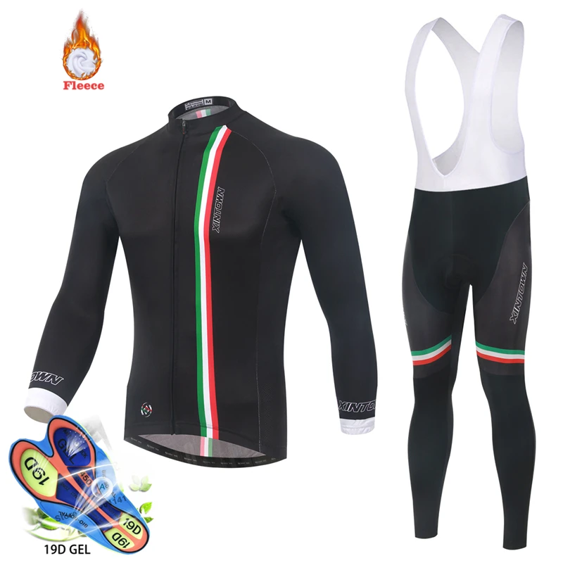 

Men Winter Thermal Fleece MTB Rock Bicycle Cycling Jersey Outdoor Sport Cycling Clothing Set Maillot Manga Larga Ciclismo Hombre