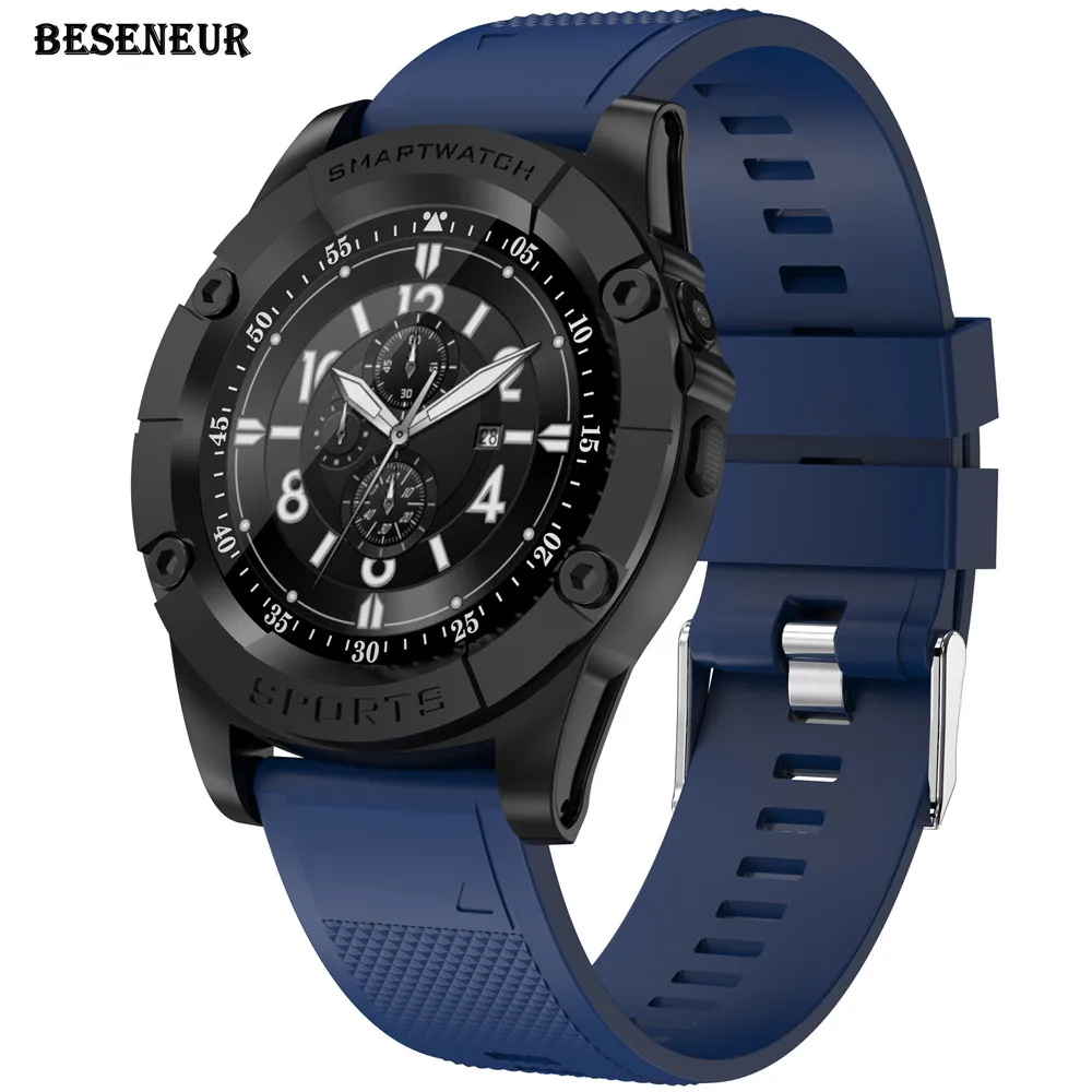 Beseneur Смарт-часы для мужчин поддержка SIM TF карта Шагомер Smartwatch Bluetooth часы телефона