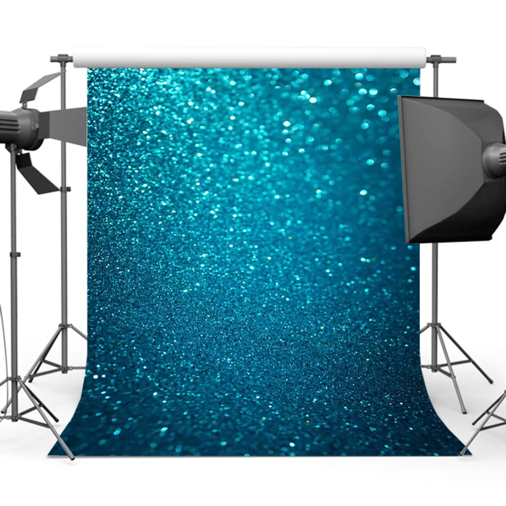

Mehofoto Blue Glitter Background for Photography Bokeh Sparkly Backdrop for Picture Photo Studio Birthday Backdrop Back Drops