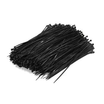 

Uxcell a17061500ux0819 500pcs 4 x 150mm Black Plastic Nylon Fastener Cable Wire Tie Wrap Strap for Car, 500 Pack