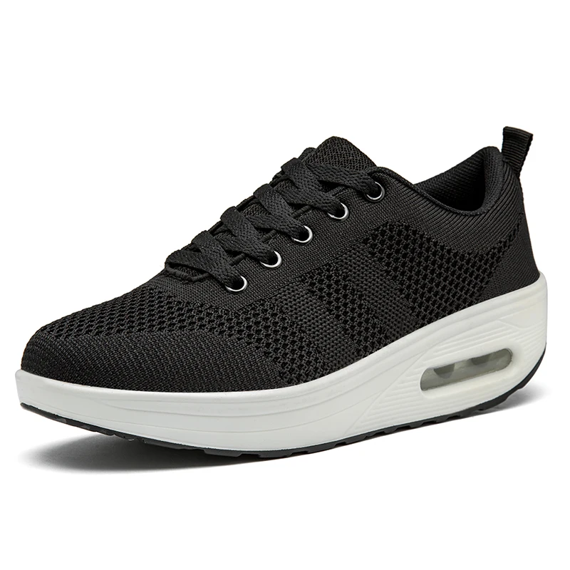 

Swing Sneakers Breathable Mesh Sport Woman Shoe Summer Fitness Female Lightweight Walking Shoes Hight Increasing baskets femme