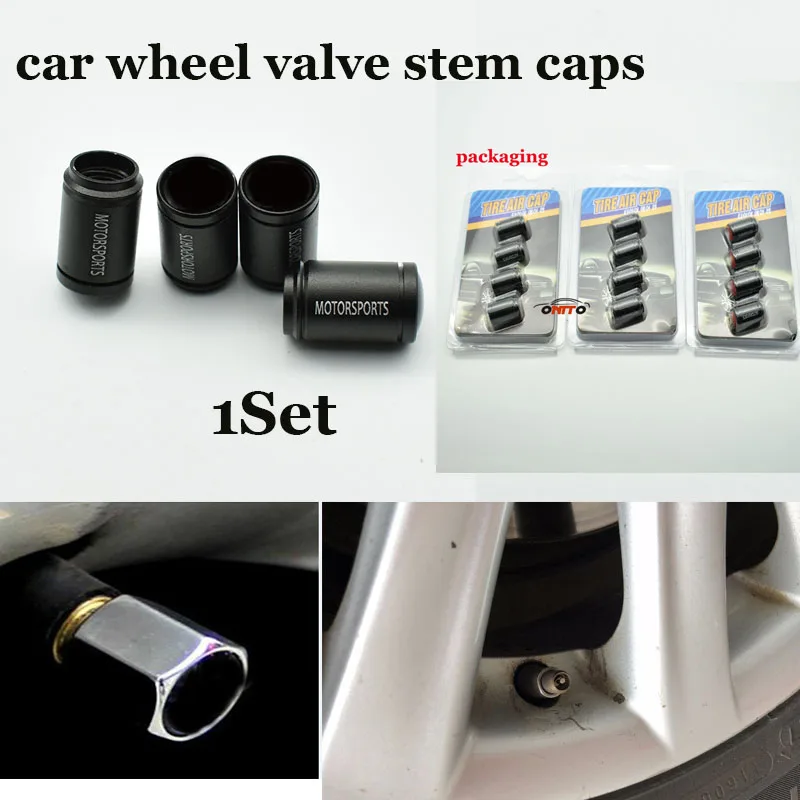 1set/4pcs car wheel valve stem caps auto wheel tire covers for bmw E60