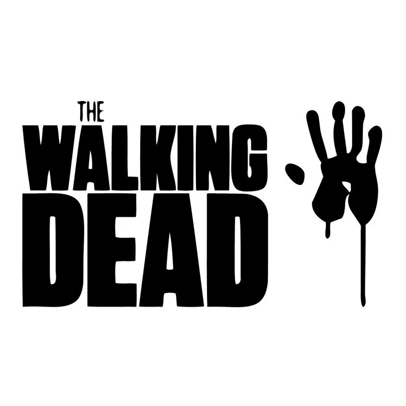 17.5cm*10cm Fashion WALKING DEAD Vinyl Decal Bloody Hand Car styling Car Sticker Black/Silver S8