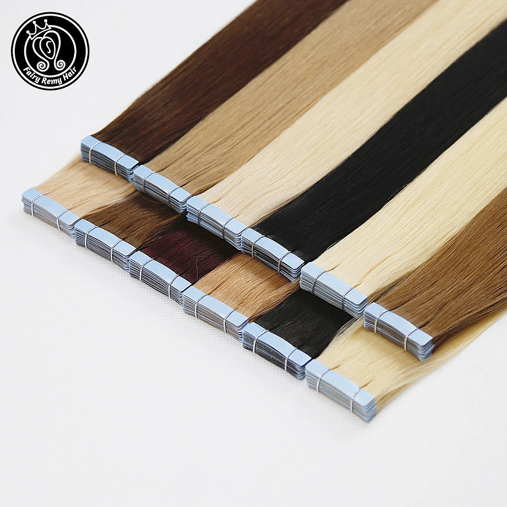 Remy Tape In Human Hair Extensions 100% Real Natural Hair Invisible ...