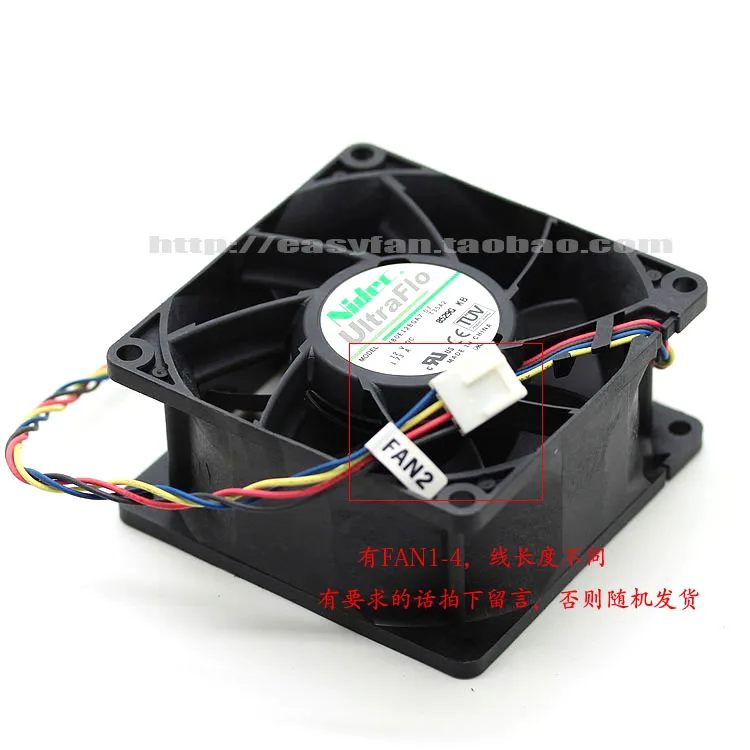 Вентилятор охлаждения сервера Nidec V80E12BGA7 07 T35A2 DC 12 В 1.73A 80x80x38 мм|square fan|server fandc fan 12v |