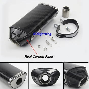 

51MM Inlet Motorcycle Real Carbon Fiber Exhaust System Pipes Dirt Street Bike Exhaust Pipe for Honda CB1000RR CBR600RR F5