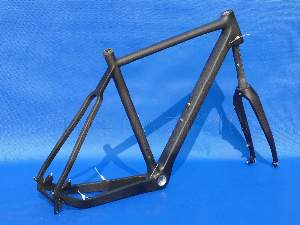 Flash Deal Toray Carbon Bicycle Cyclocross Frame Brand New Full Carbon Cyclo Cross Racing Bike Frame  And Fork 2