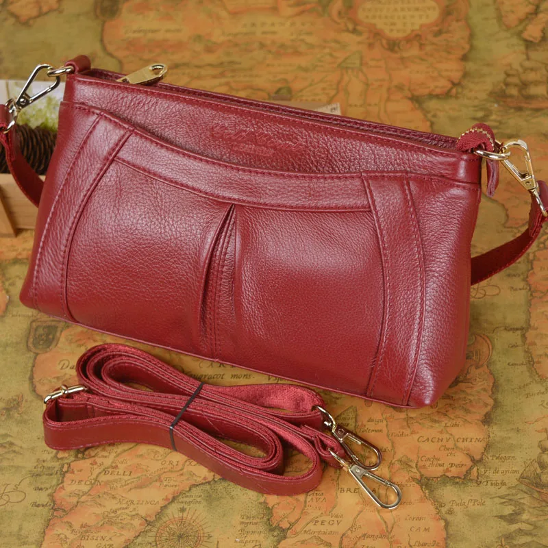 ФОТО Women 100% Genuine Leather Bag Casual Cow Leather Handbags Women Messenger Shoulder Bags Bolsas Feminina High Quality Phone Bag