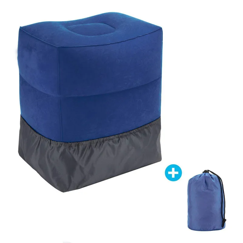 Надувная дорожная подставка для ног Путешествия Подушка Pad детская кровать портативный США - Цвет: 2 Light  Blue