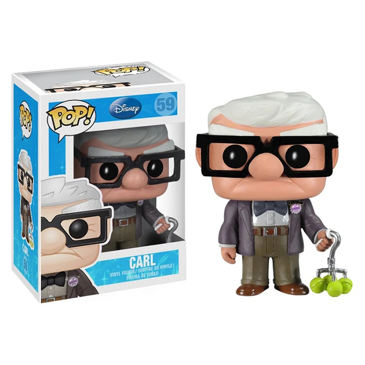 Новый Funko pop! Up CARL 59 # Модель ПВХ Коллекция Рисунок Игрушки для подарки на день