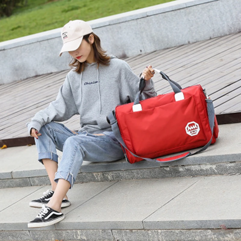 Stylish Outdoor Waterproof Nylon Sports Gym Bags Men Women Girls Training Fitness Travel Handbag Yoga Mat Bag Sac Sport (15)