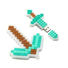 Флеш-накопитель с героями мультфильмов, Алмазный меч, USB флеш-накопитель Thumdrive CLE, USB Memoria Stick, 8 ГБ, 16 ГБ, 32 ГБ, 64 ГБ, Подарочная флеш-карта для детей