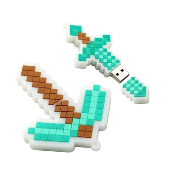 

Pendrive Cartoon Game Diamond Sword USB Flash Drive Thumdrive CLE USB Memoria Stick 8GB 16GB 32GB 64GB Flash Card Gift for Child