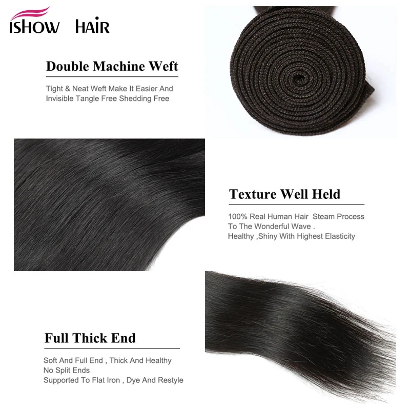 Ishow Hair Peruvian Straight Hair Weave Bundles Human Hair Extensions Double Weft Hair Bundles Non Remy 1 Piece Bundles Deal Ishow Hair Peruvian Straight Hair Weave Bundles Human Hair Extensions Double Weft Hair Bundles Non Remy 1 Piece Bundles Deal